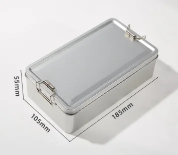 Snack Organizer Pastry Tin Metal Box With Lid Candy Storage Compact Size Elegant Design High-quality Materials