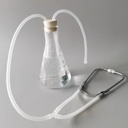 Stetoscopio medico all'ozono per l'insufflazione dell'orecchio con tappo per le orecchie in silicone morbido flacone in vetro da 500ML