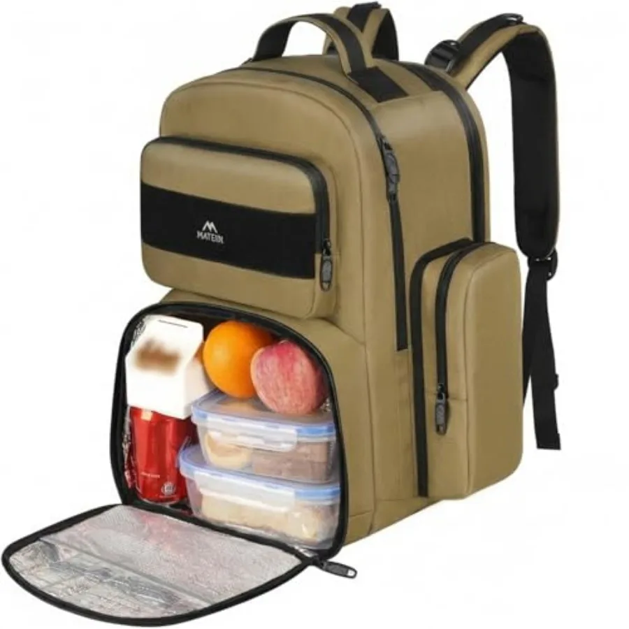 

Lunch Backpack for Men, 15.6 Inch Travel Laptop Backpack Insulated Cooler Bag Lunch box Rucksack, Extra Large Water Resistant C