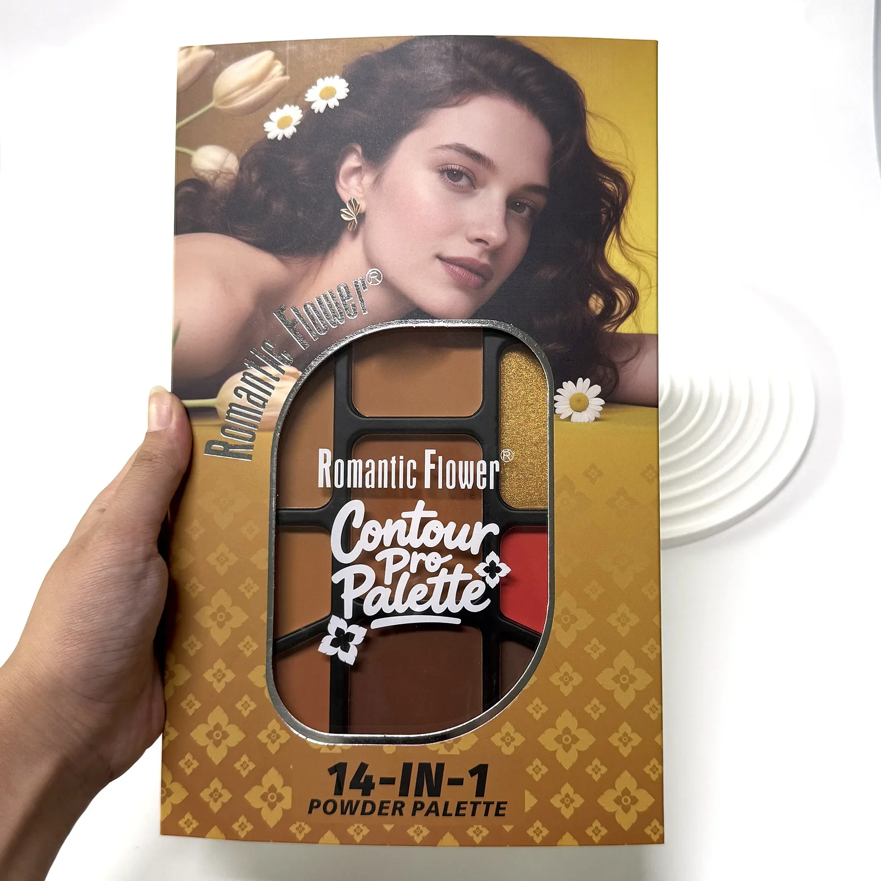 14-farbige All-in-1-Make-up-Palette, wasserfeste Gesichtskosmetik, Textmarker, Rouge, Konturpulver für langanhaltenden, frischen Look