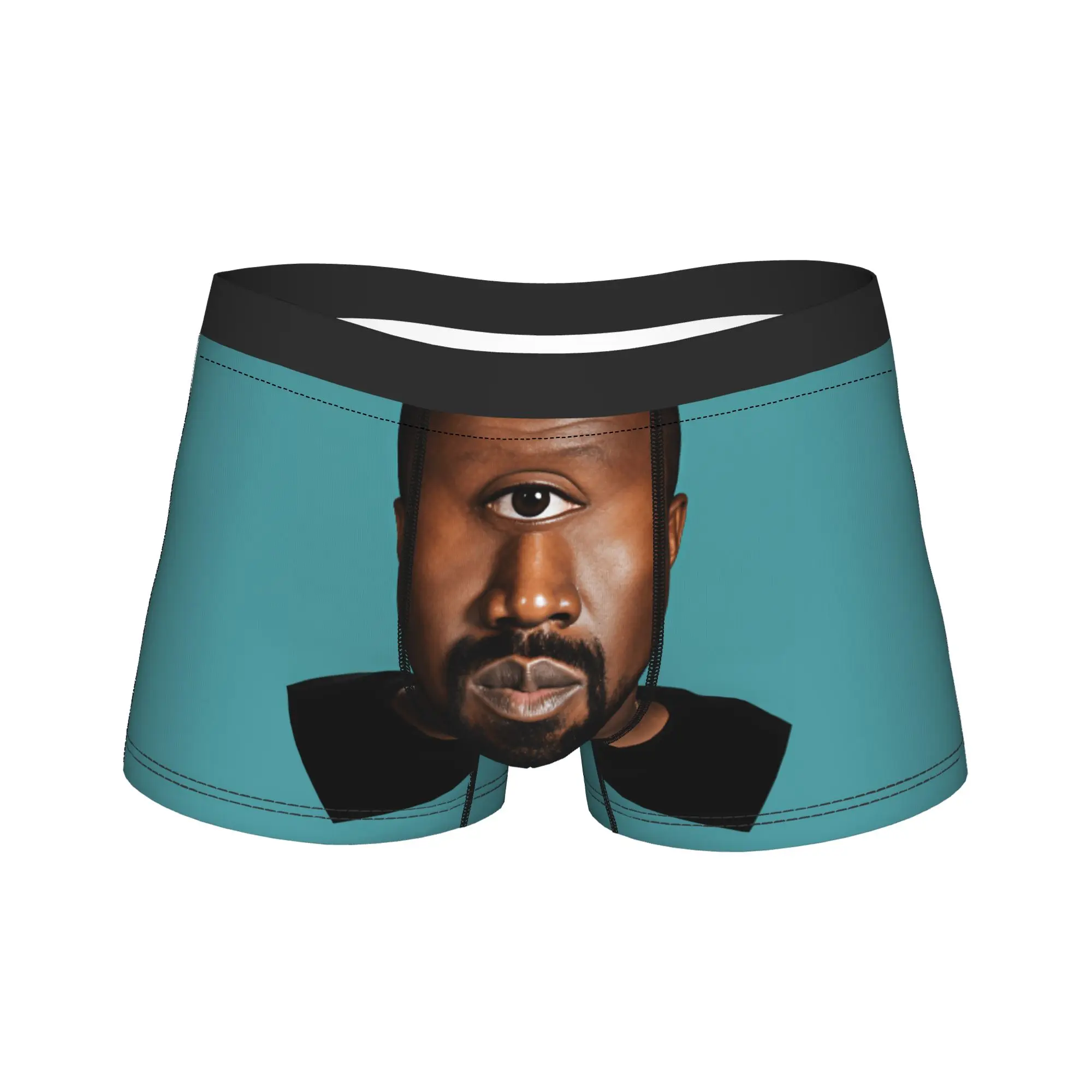 Kanye West Meme Trunk  Pouch Underwear Hot Sale Printed Shorts Briefs Sexy Soft Man Panties Plus Size