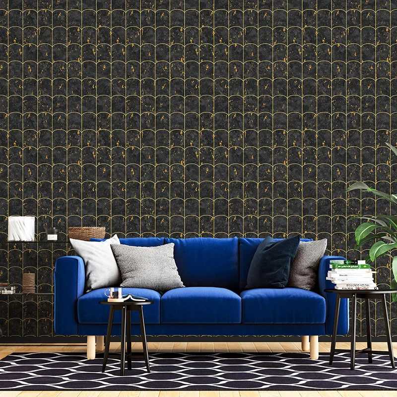 3D Geometric Wallpaper Fashionable Artistic PVC Decorative Abstract Wall Covering for Living Room Dining Room Sofa Backdrop