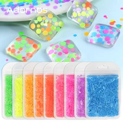 Fluorescent Round Sequins Glitter For Epoxy Resin Filling Neon Bubble Cabochon Confetti DIY Jewelry Making Summer Crafts Fillers