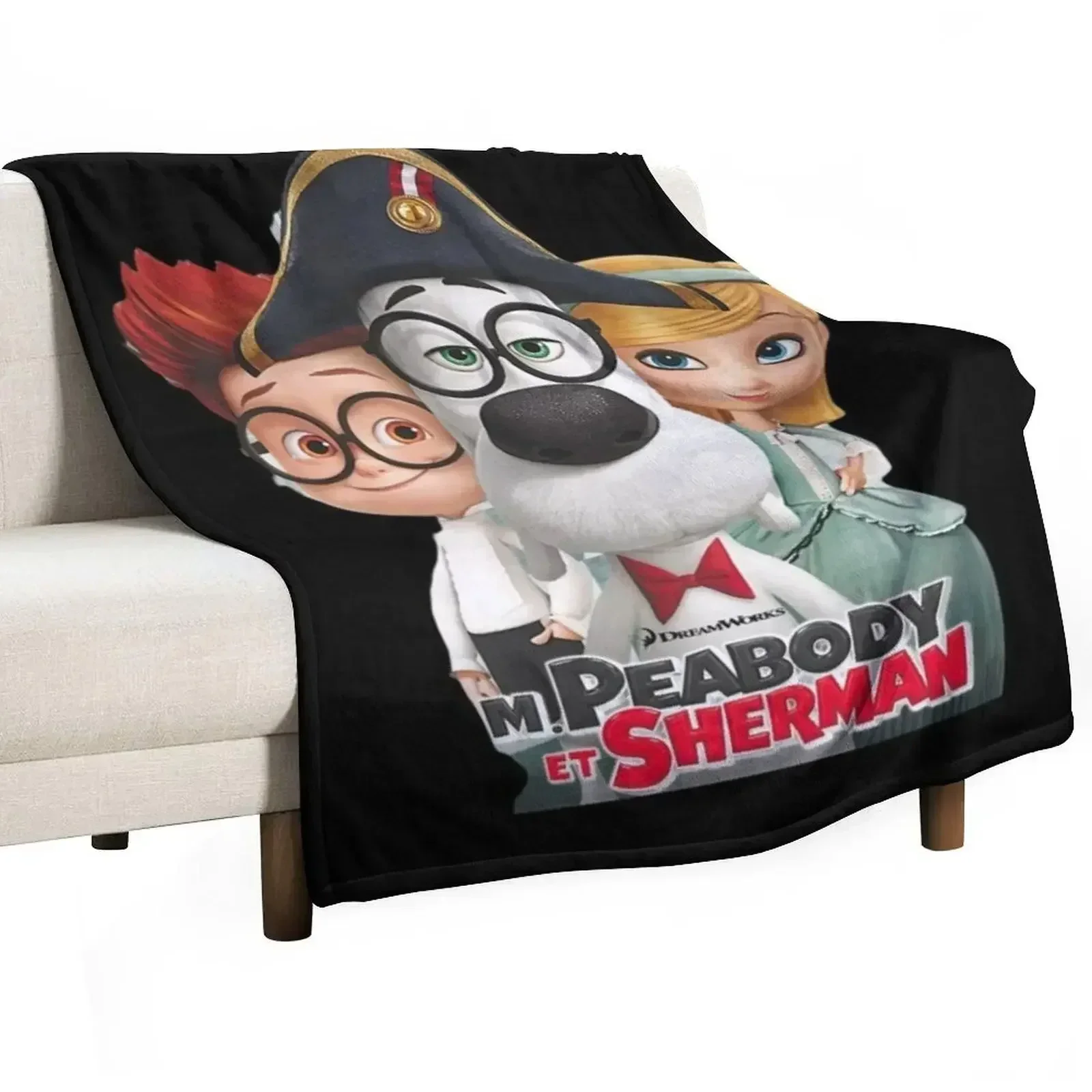 Manta de Mr. Peabody y Sherman, Manta de Piel Sintética Suave y Cálida para Cama
