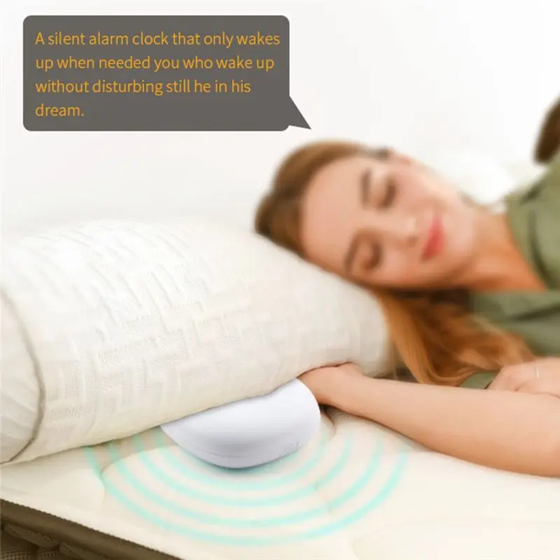 A40I Mute Vibrating Alarm Clock Shaker Impact for Hearing Impaired Snooze Student Cartoon Clocks Light Reminder No Distrub
