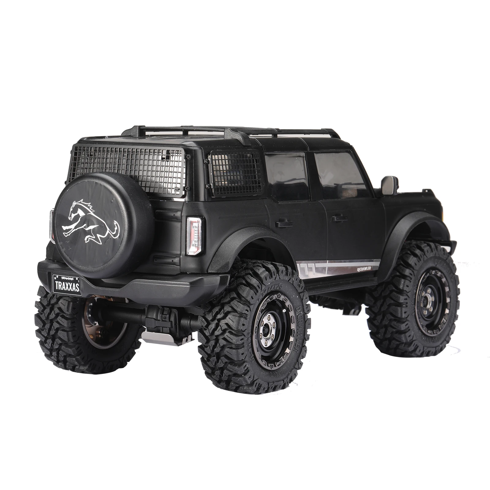 DJC 1/18 miroir de décoration latérale plaque de grattage en tôle d'acier inoxydable pour TRX-4M BRONCO RC voiture TRX4M accessoires de mise à niveau