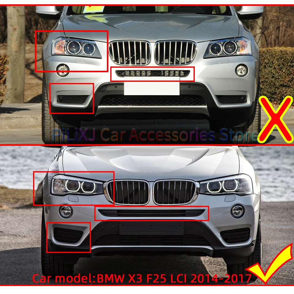Car Accessories Front Rear Bumper Cover Headlight Washer Cover Cap For BMW X3 F25 LCI Ordinary Version 2014 2015 2016 2017