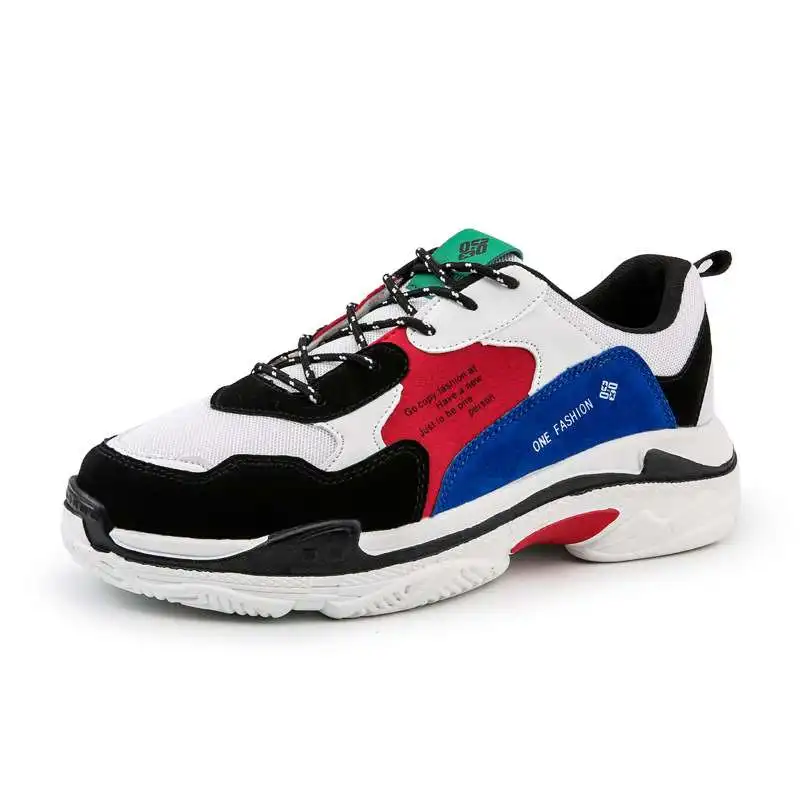 

Faionable Мужская Casual oes Осенняя модная беговая oes Дышащая шнуровка Цветная бровая весенняя резиновая подошва с круглым носком