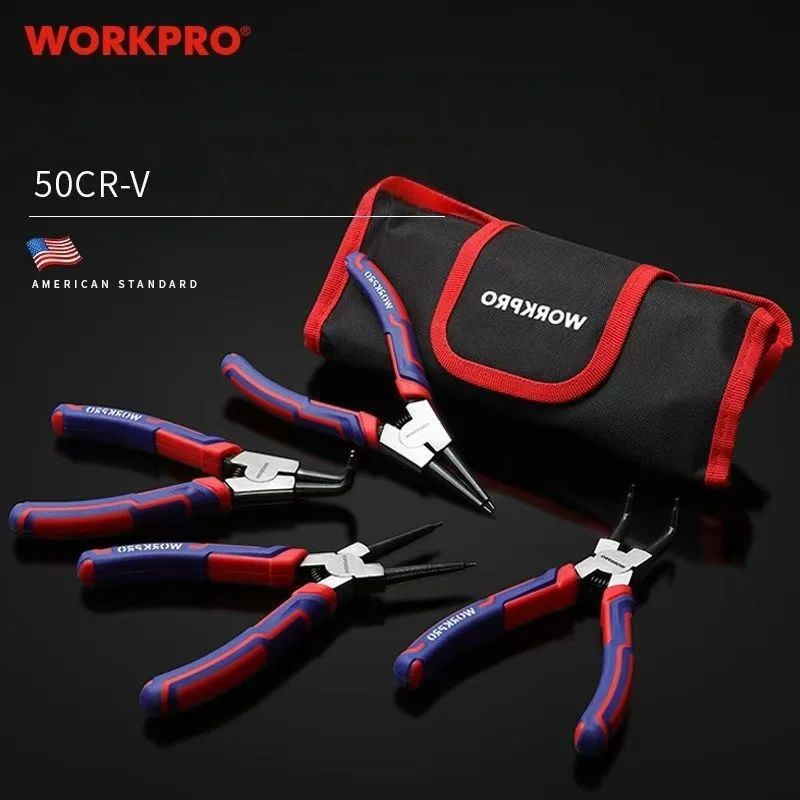 4-piece Set Circlip Pliers Small Internal and External Dual-purpose Special High-hardness Fine Pliers