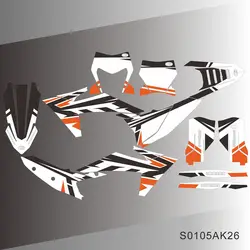 For KTM SX XC SXF XCF 125 150 250 300 350 450 2023 2024 EXCF XCW XCFW 2024 Graphics Decals Stickers Motorcycle Background