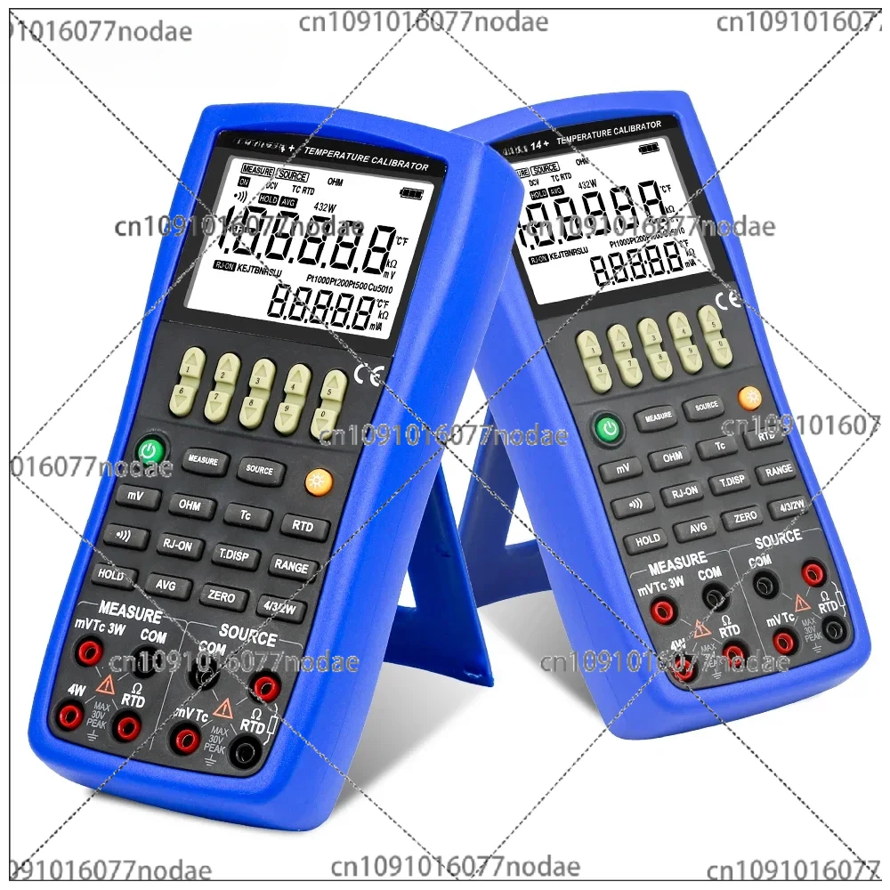 14+ Temperature Calibrator with Measure and Source Function 2-wire,3-wire,4-wire Connection or Ohm and RTD Measurement