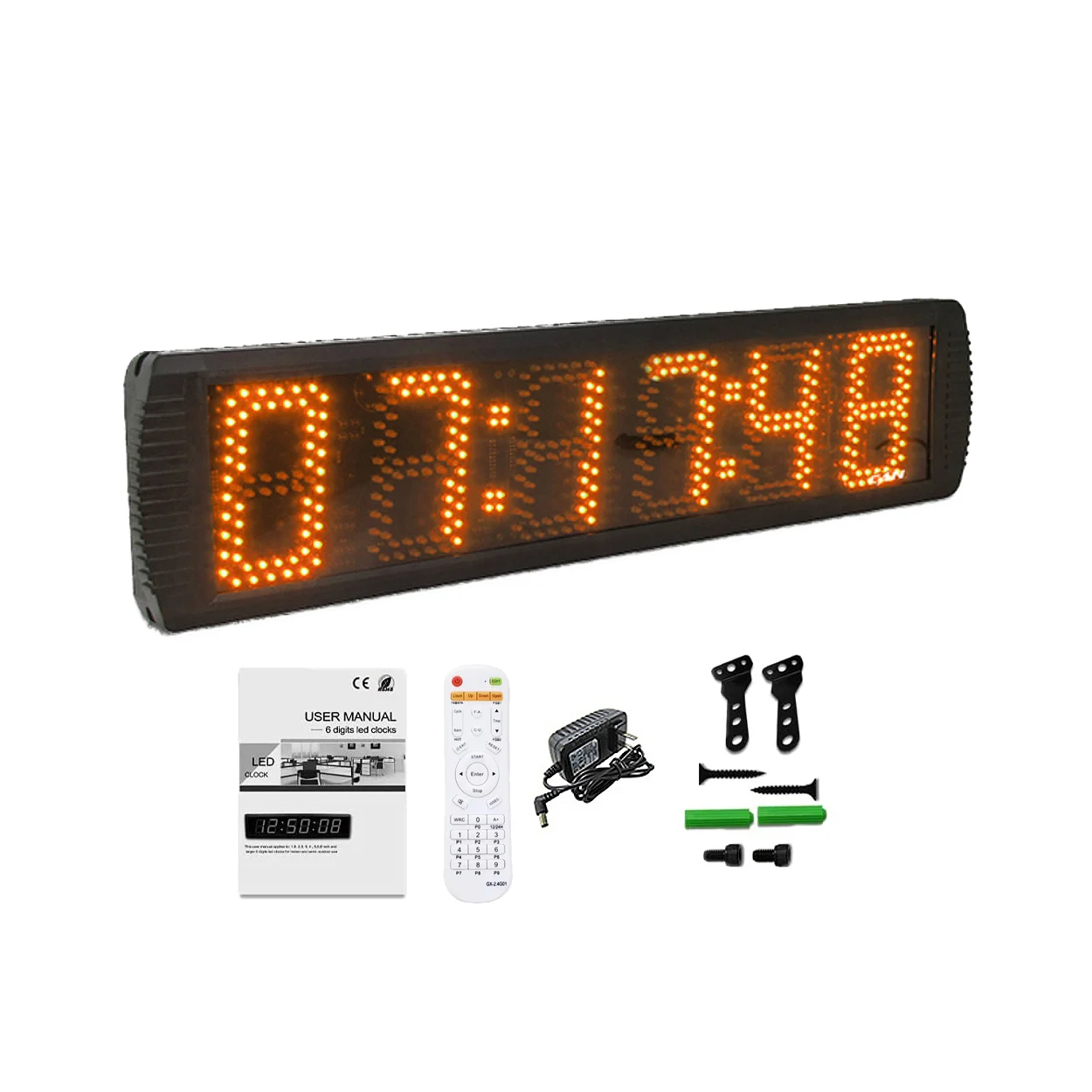 Digital Countdown Time Timer for Running Events, Marathon Race Clock, Gym Timer, Outdoor Wall Clock, 220V, 5 in