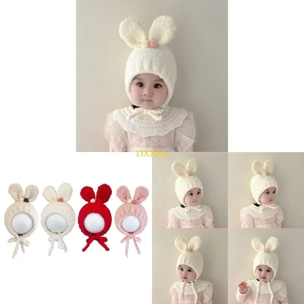 

DXAA Baby Furry Hat Toddler Baby Girl Rabbit Ears Nursery Knitted Hat Headwrap