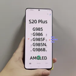 100% pruebas G985F LCD para Samsung Galaxy S20 Plus LCD con marco S20 + SM-G985A G985U G985F/DS pantalla táctil con línea puntual