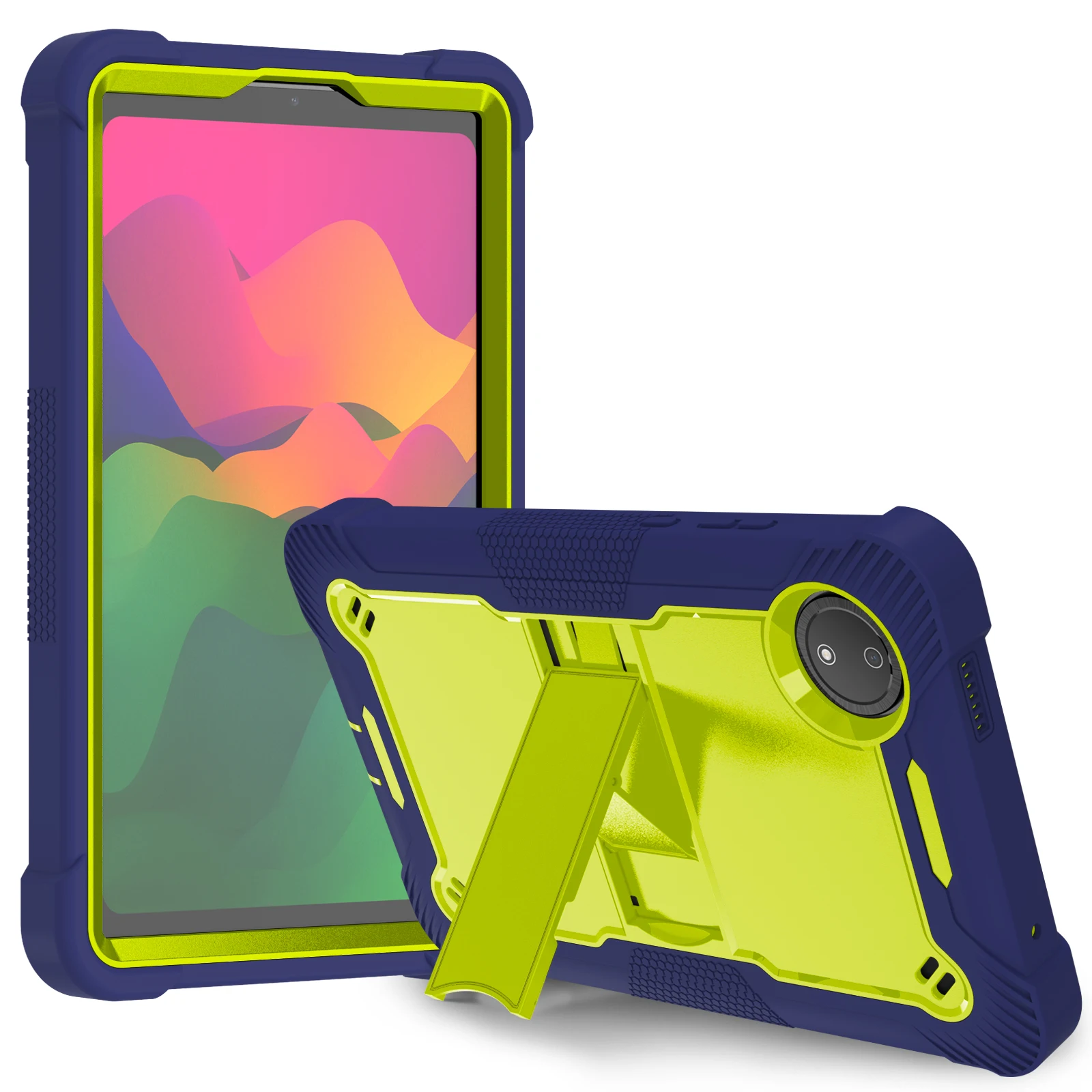 Capa híbrida com suporte para xiaomi redmi pad se 8.7 2024, capa armadura para redmi pad se 4g 8.7 polegadas crianças pc-concha resistente de silicone