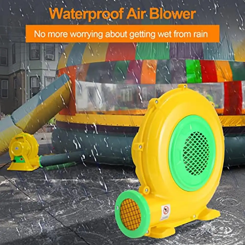 Bounce House Blower com Dual-Sided Fan Blade, Design de alta potência, Anti-Slip Handle, Indoor e Outdoor, 370W, 0.5HP, UL, ETL, ETL Certificado