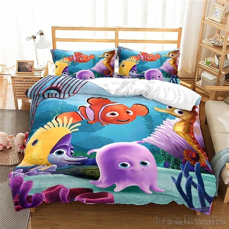 Finding Nemo Disney Cartoon Love Child Duvet Cover Set HD Comforter Cover Bedclothes for Kids Bedding Sets Bedroom Decor