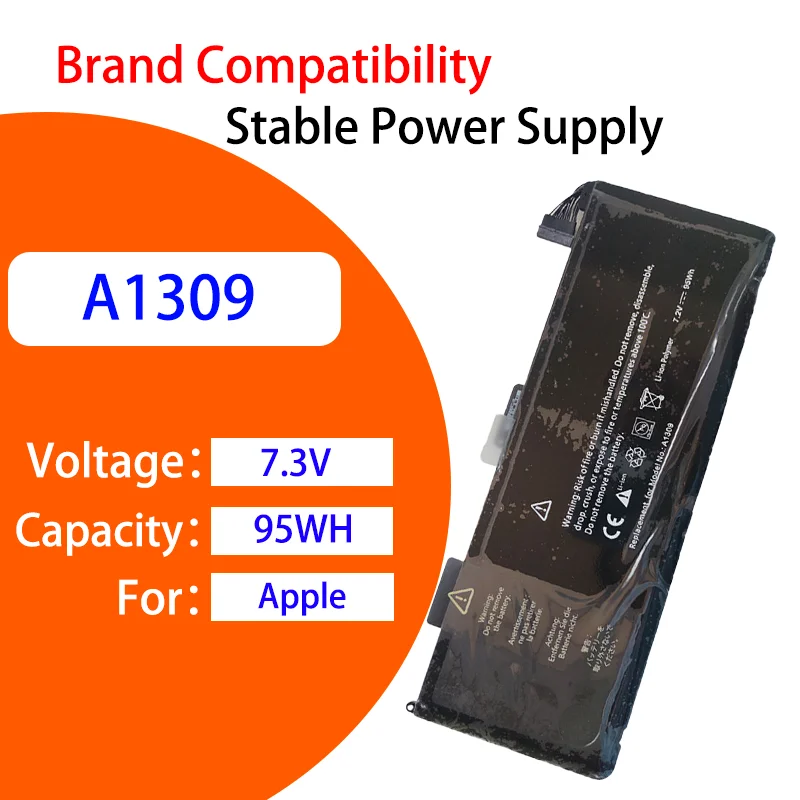 

New Replacement Battery For Apple A1309 MacBook Pro 17-inch A1297 2009 2010 Version 7.3V 95Wh High Capacity Li-ion Battery