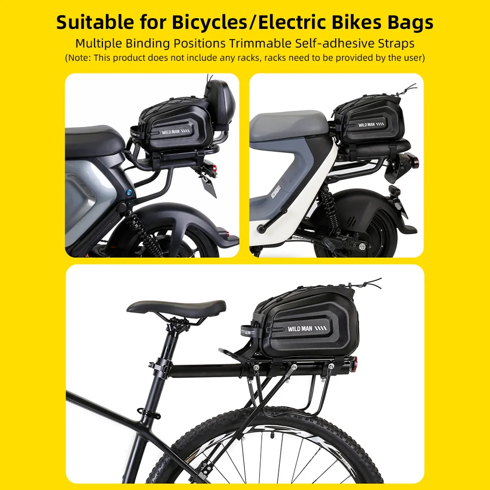 

Bicycle Bag Multipurpose Design Mountain Bike Bag Ebike Battery Bag Rear Rack Storage Bike Trunk Bag for Bicycles Ebikes Bag
