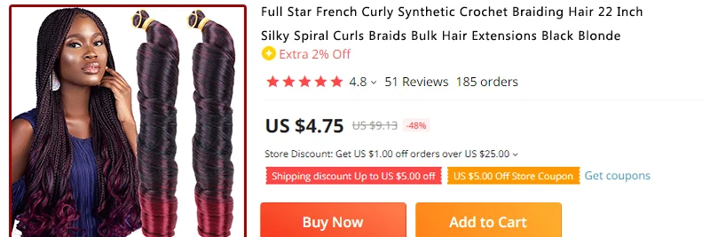 20“Deep Curly Synthetic Hair Deep Wave Bulk Crochet Braid Black Ombre Blue Brown Gray Green Purple Color Twist Braiding Hair