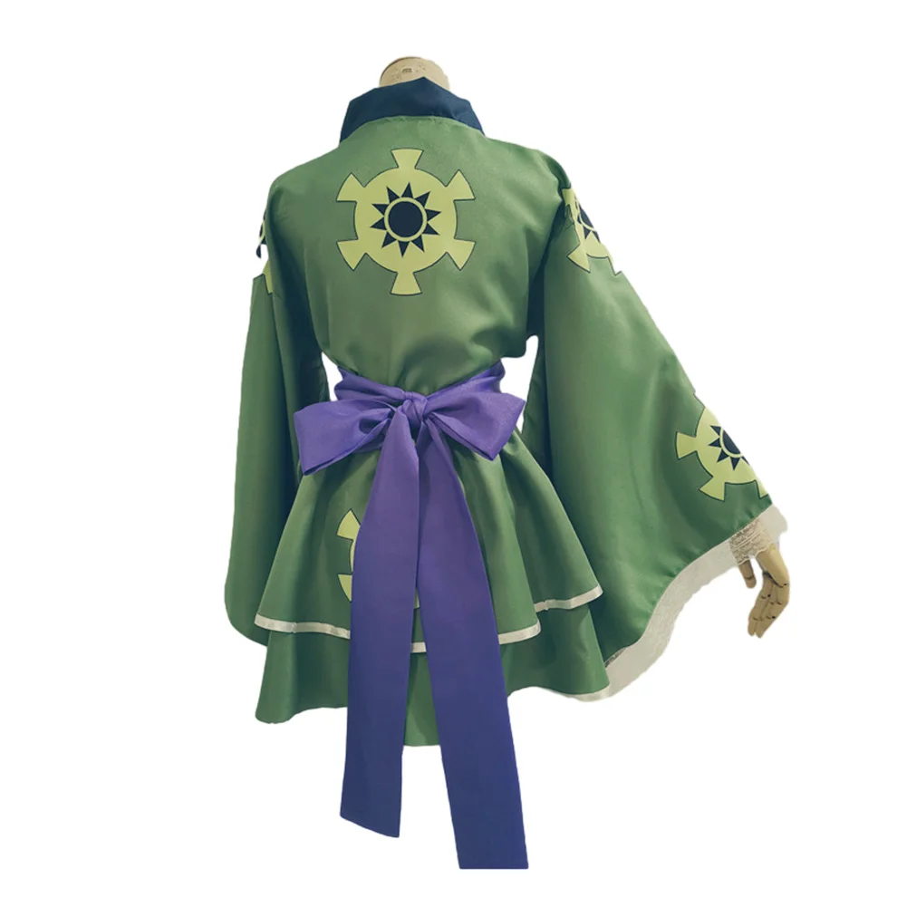 Roronoa Zoro Cosplay Costume Anime Girl Lolita Woman Kimono Skirt Outfits Female Robe Dress Belt Roleplay Clothes Halloween Suit