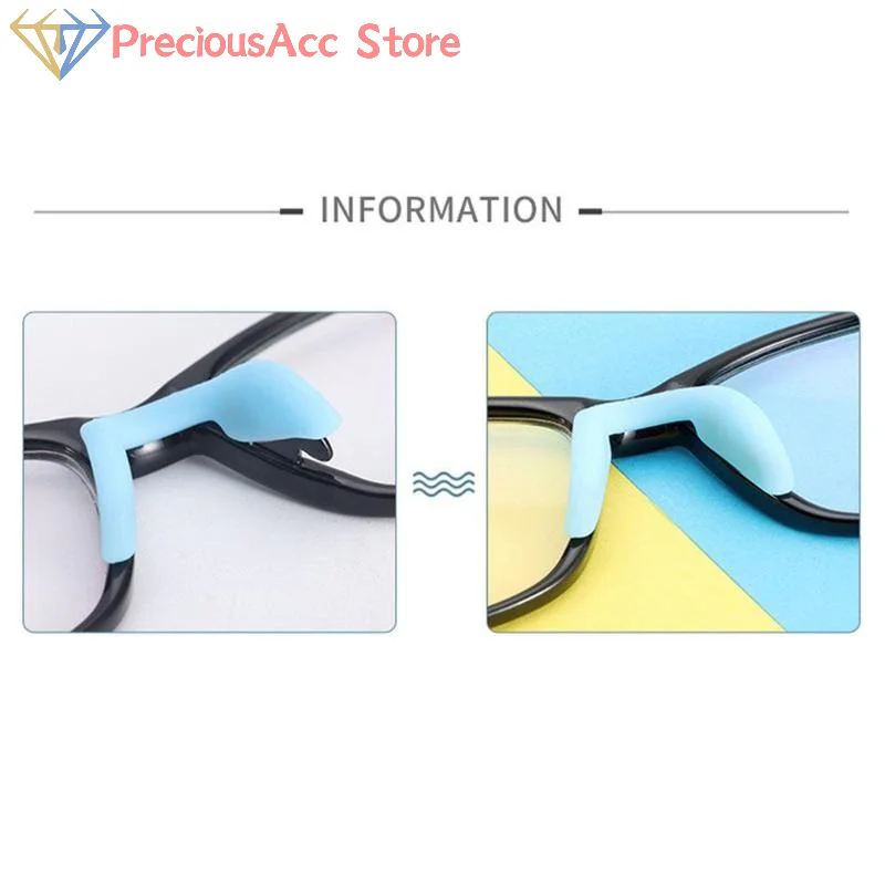 5Pcs U Shaped Silicone Conjoined Nose Pads Soft Anti Slip Eyeglass Inserts Children's Glasses Comfort Accessory Kids