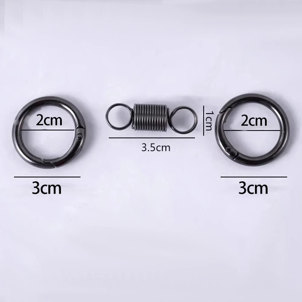 5 قطعة معدنية مزدوجة O حلقة الربيع المشابك قابلة للفتح حلقة تسلق موصل DIY بها بنفسك سلاسل المفاتيح مقاطع حقيبة السنانير مستلزمات صناعة المجوهرات #2