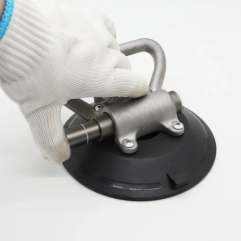 6 Inches Vacuum NBR Suction Cup Hand Tool With Metal Pump M6 M8 1/4 3/8 Single Claw Vacuum Sucker Lift for Marble Slab