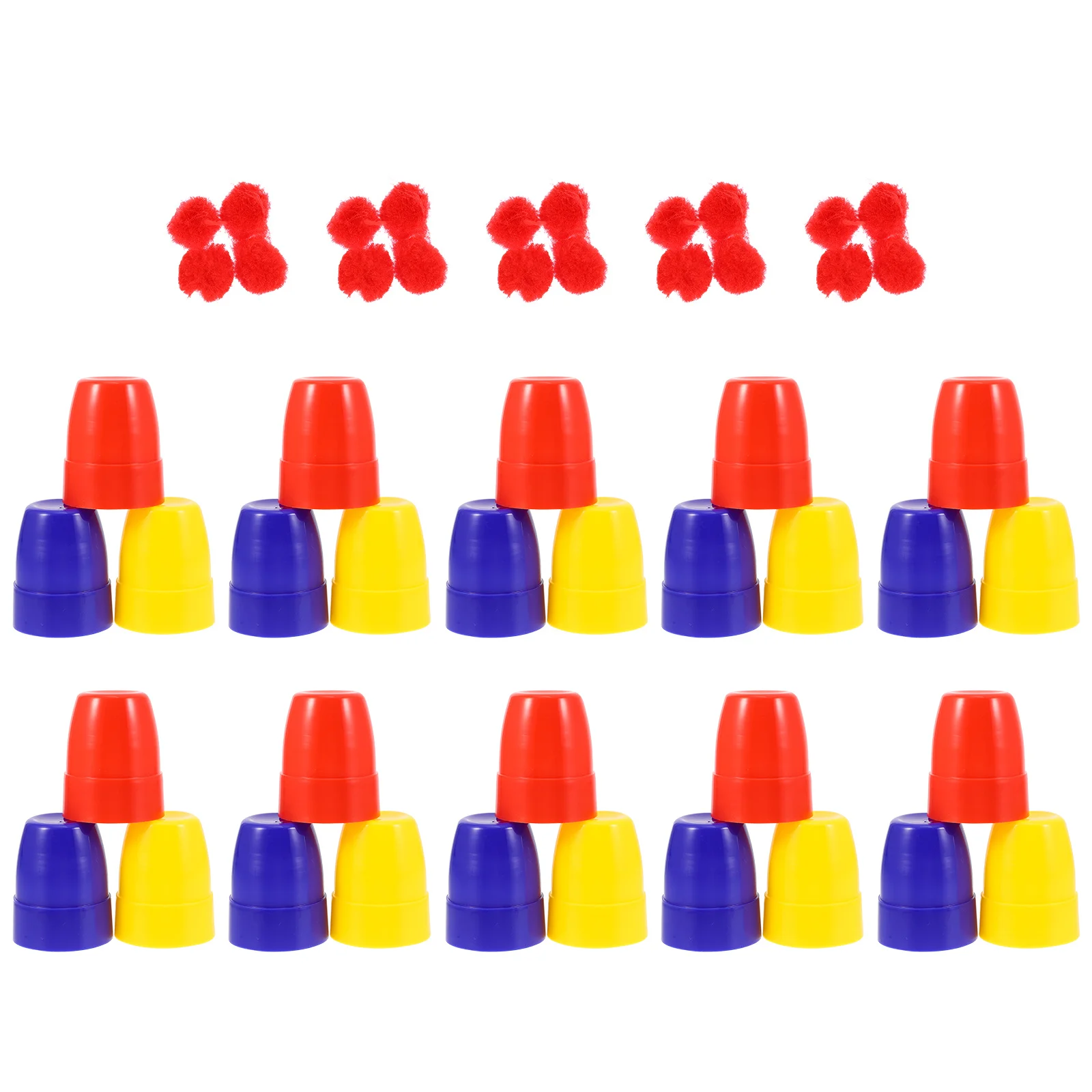 

30pcs Three Cup Ball Trick Prop Compact Lightweight Magician Gimmick For Party Stage Show Kids Fun Game Accessory