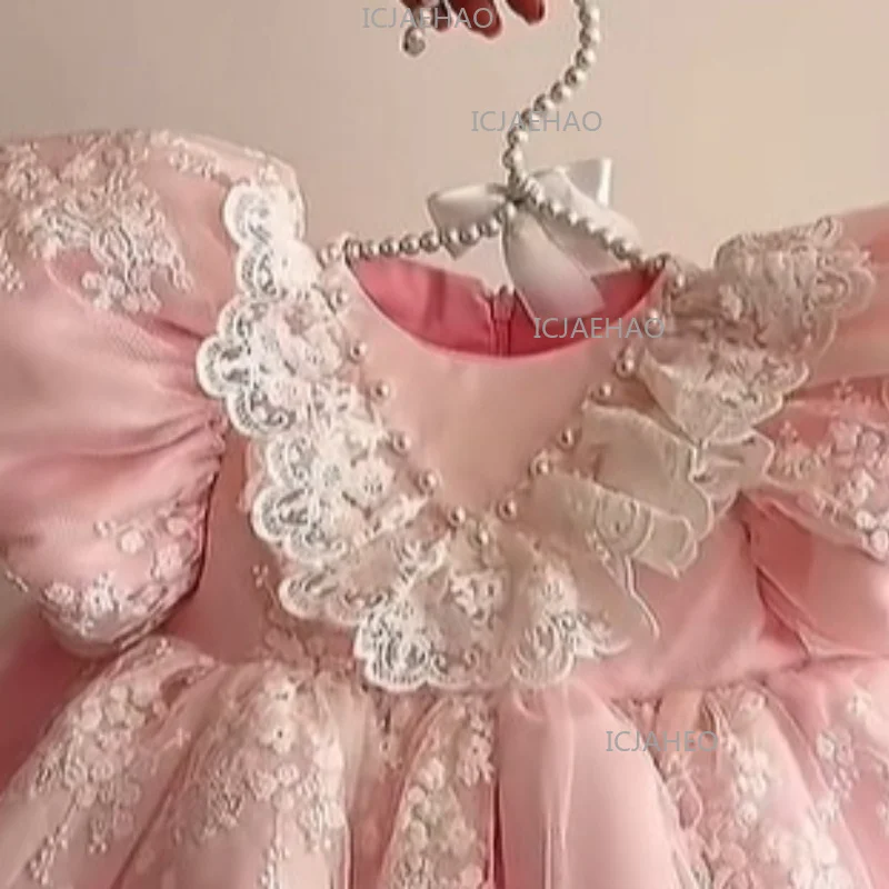 2026 Little Tutu Kids Birthday Princess Gown Performance Pageant Costume Girls Formal Dress New Children Flower Girl Wedding
