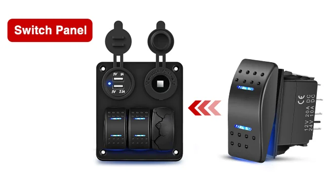 7PIN ON-OFF-ON Rocker Switch