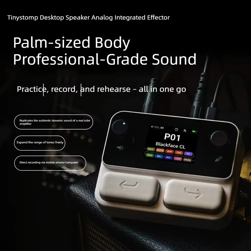 for SORAN Guitar Bass Multi Effects Pedal NAM/IR Bluetooth Recording Drum Machine Rechargeable Portable Desktop Guitar Pedal