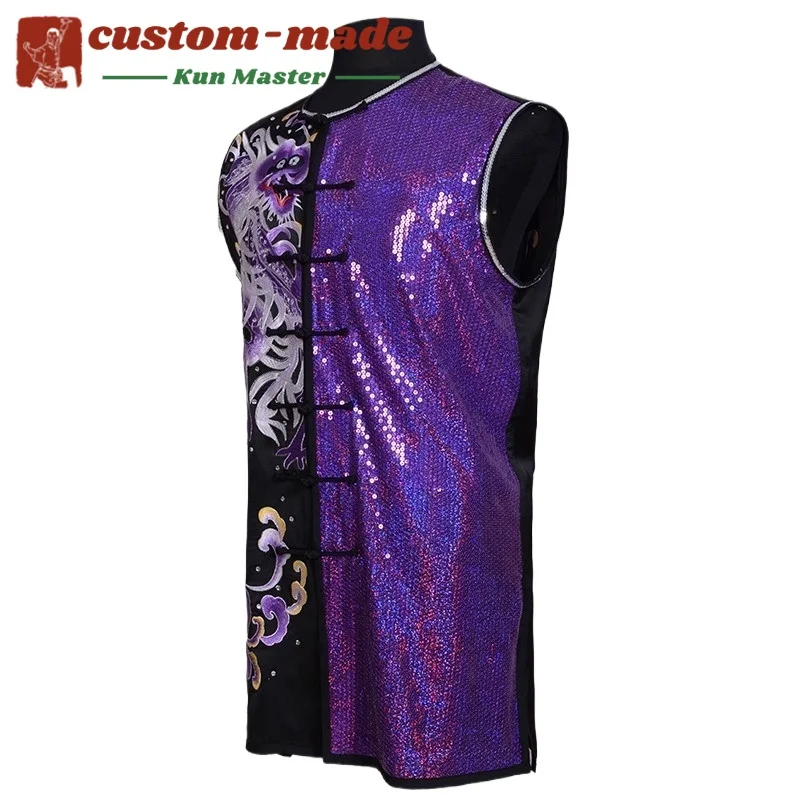 Custom Martial Arts Uniform Kung Fu Suit with Dragon Embroidery Southern Fist Long Fist Reinforced for KungFu Forms Competition