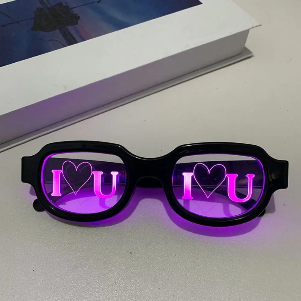 Special Effect LED Glasses Glowing Neon Sense of Technology Luminous Eyewear Red Eyes Flashing Light Flash Eye Glasses Cosplay