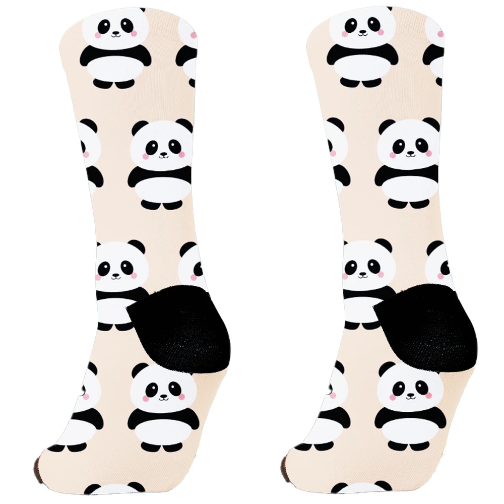 Unisex Hip Hop Skate Socks, Novidade, Cerveja, Animal, Padrão, Tripulação, Feliz, Engraçado, Panda, Homens, Mulheres, Novidade