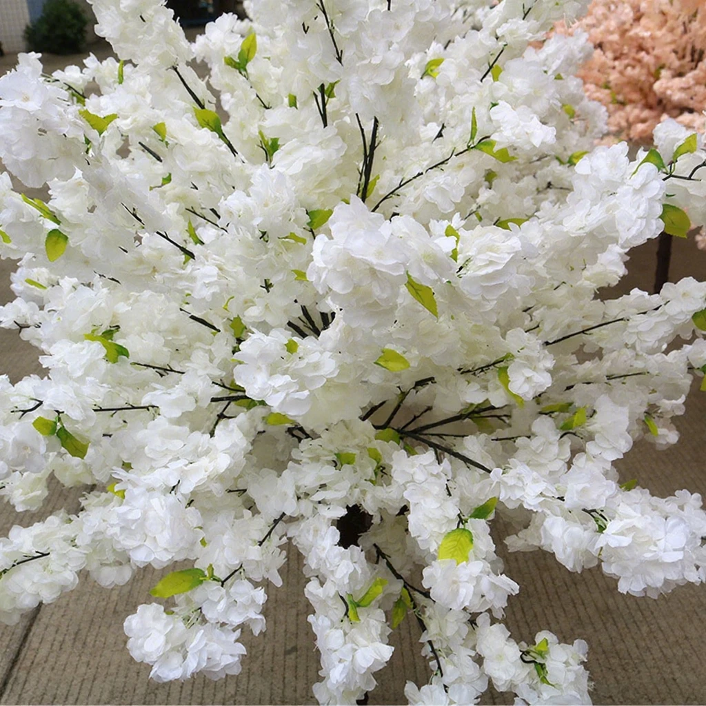 Simulation cherry blossom tree fake tree shopping mall decoration wedding hotel wishing tree decoration ornaments white pink