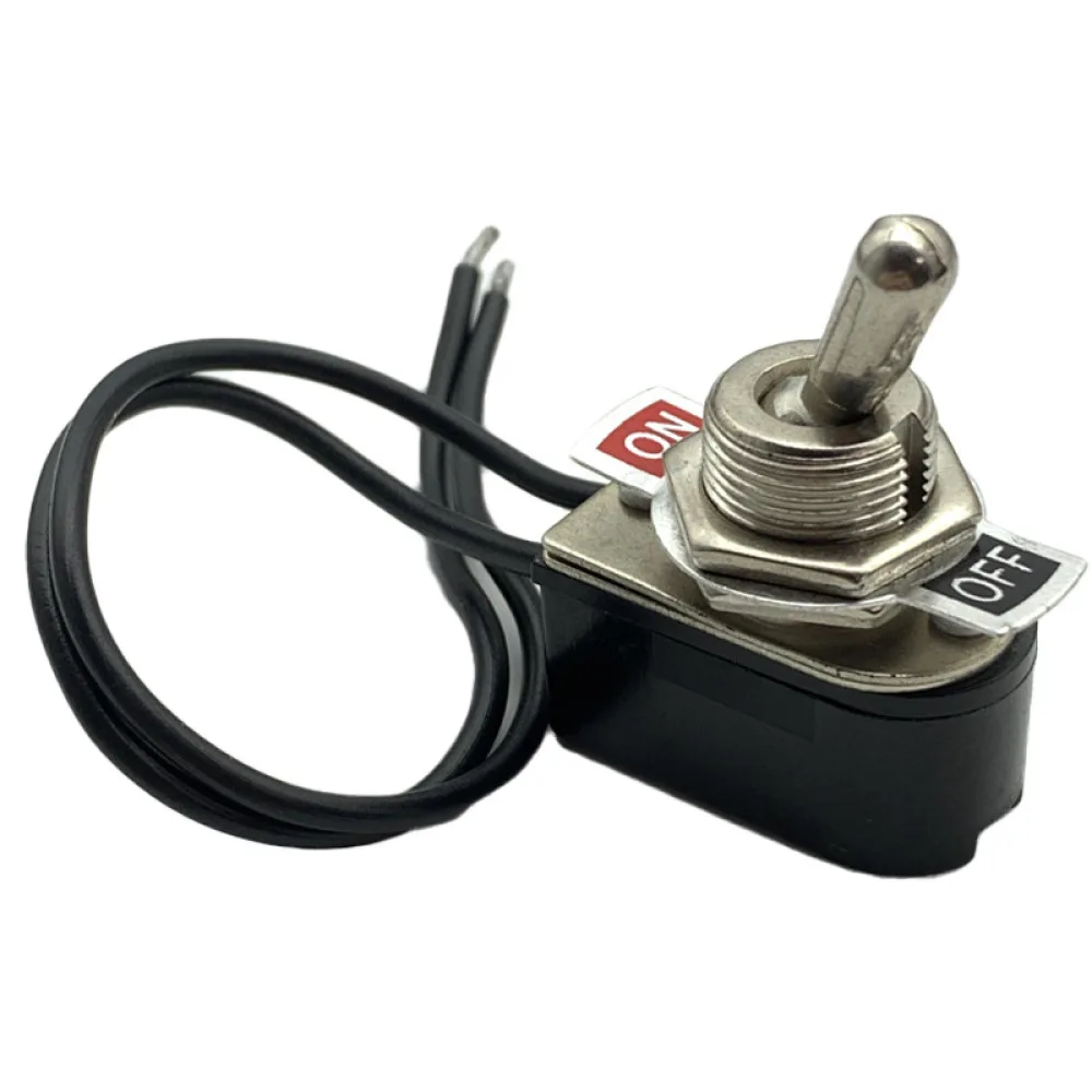 Industrial Toggle Switch 12mm Mounting Power Control 2 Position Rocker Design Compact Durable Electronic Equipment Part