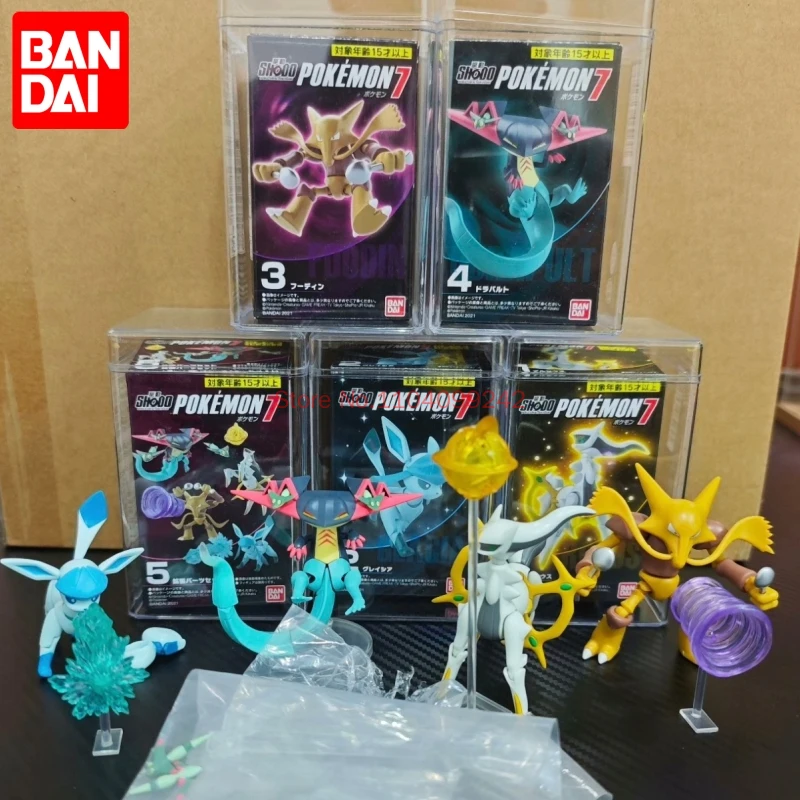 En stock, figura de acción original Bandai SHODO Pokemon 7 Dragapult Eevee Alakazam Arceus, modelo de Pvc ensamblado, juguetes, regalos para adultos