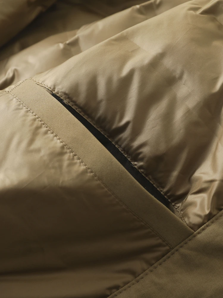 Jaket Bulu Angsa Pria Ringan Berkualitas Tinggi, Model Baru Musim Dingin, Hangat, Modis, Urban, Bisnis, Tahan Angin, dengan Ritsleting