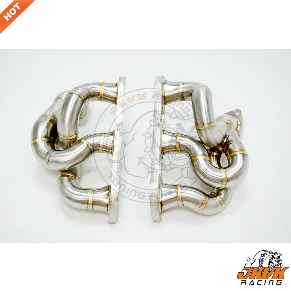 JKVK RACING Brushed 3.0mm Stainless Steel Pipes Performance Headers Manifold For Pors  che 991.2 2017-2020 Turbo&Turbo S 3.8L