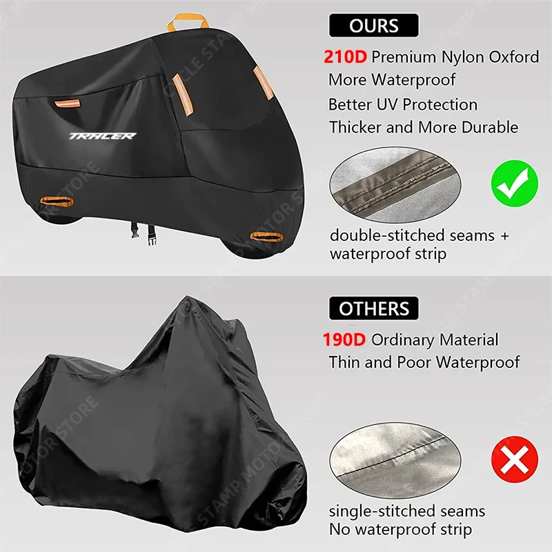 Waterproof Motorcycle Cover For YAMAHA TRACER 900GT Tracer 700 900 GT Tracer700gt MT09 MT07 2021 Outdoor Protection Against Rain