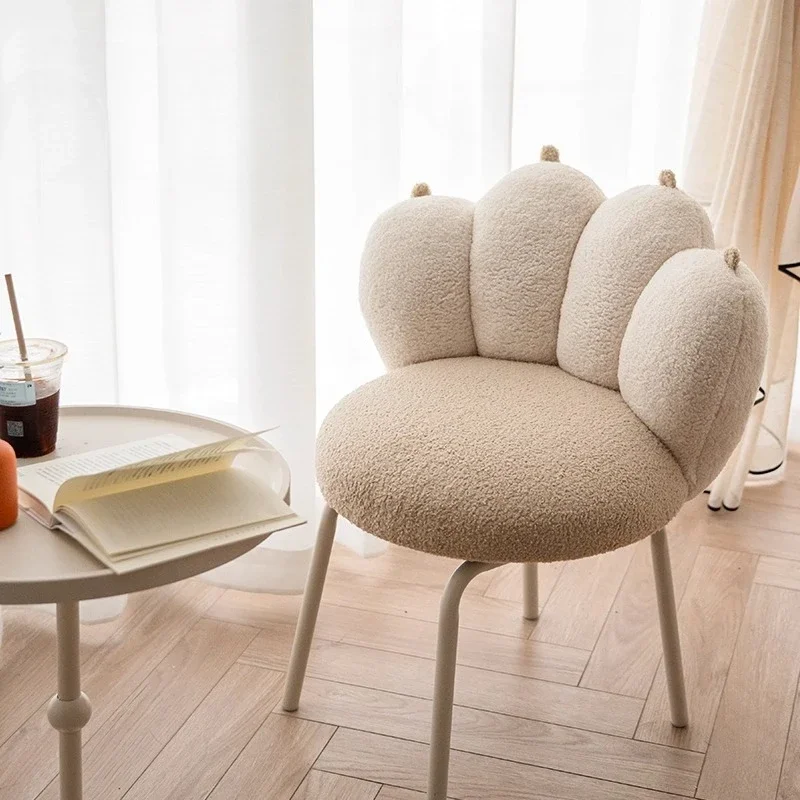 Luxury Office Chair Makeup Stool Manicure Chairs Dressing Stools Rotate Velvet Vanity Chair Bedroom Furniture Leisure Female