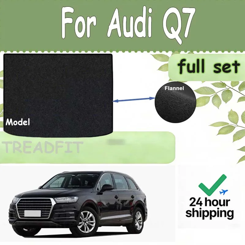 

PRIMEMAT Rear Trunk Mat For Audi Q7 2016-2025 Luggage Floor Auto Accessorie black