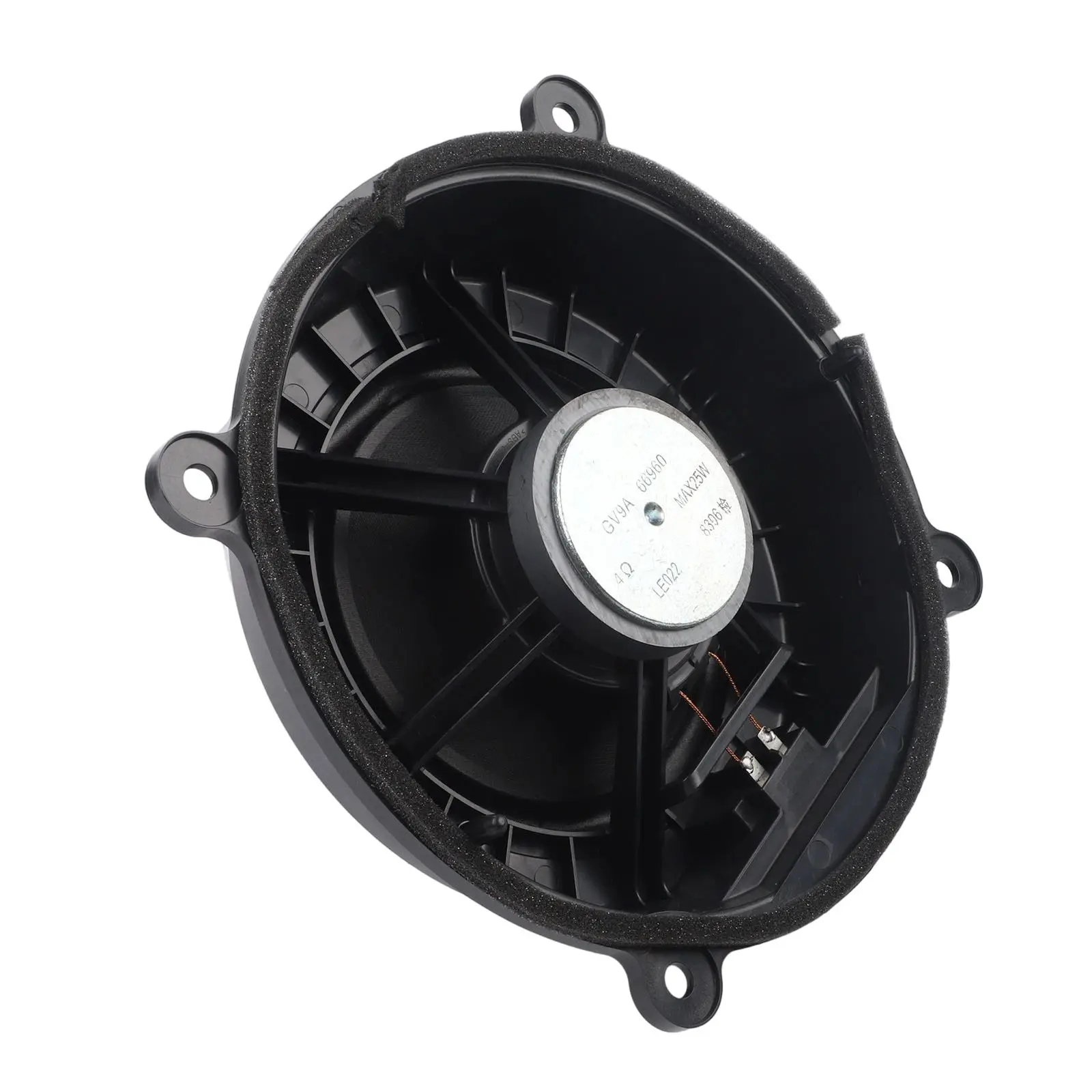 Black Front Door Speaker Assembly Non-deformation Characteristic Replacement Part Easy Installation Process Vehicle Sound System