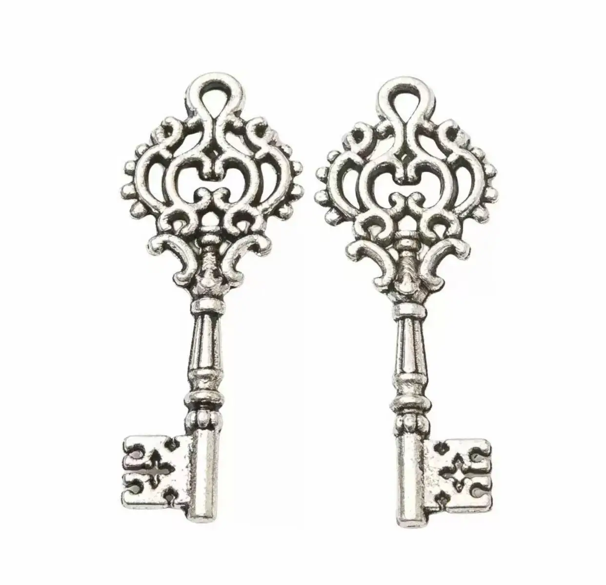 

25pcs 32*12mm Vintage key shaped pendants for handmade accessories Zinc alloy metal HW3565