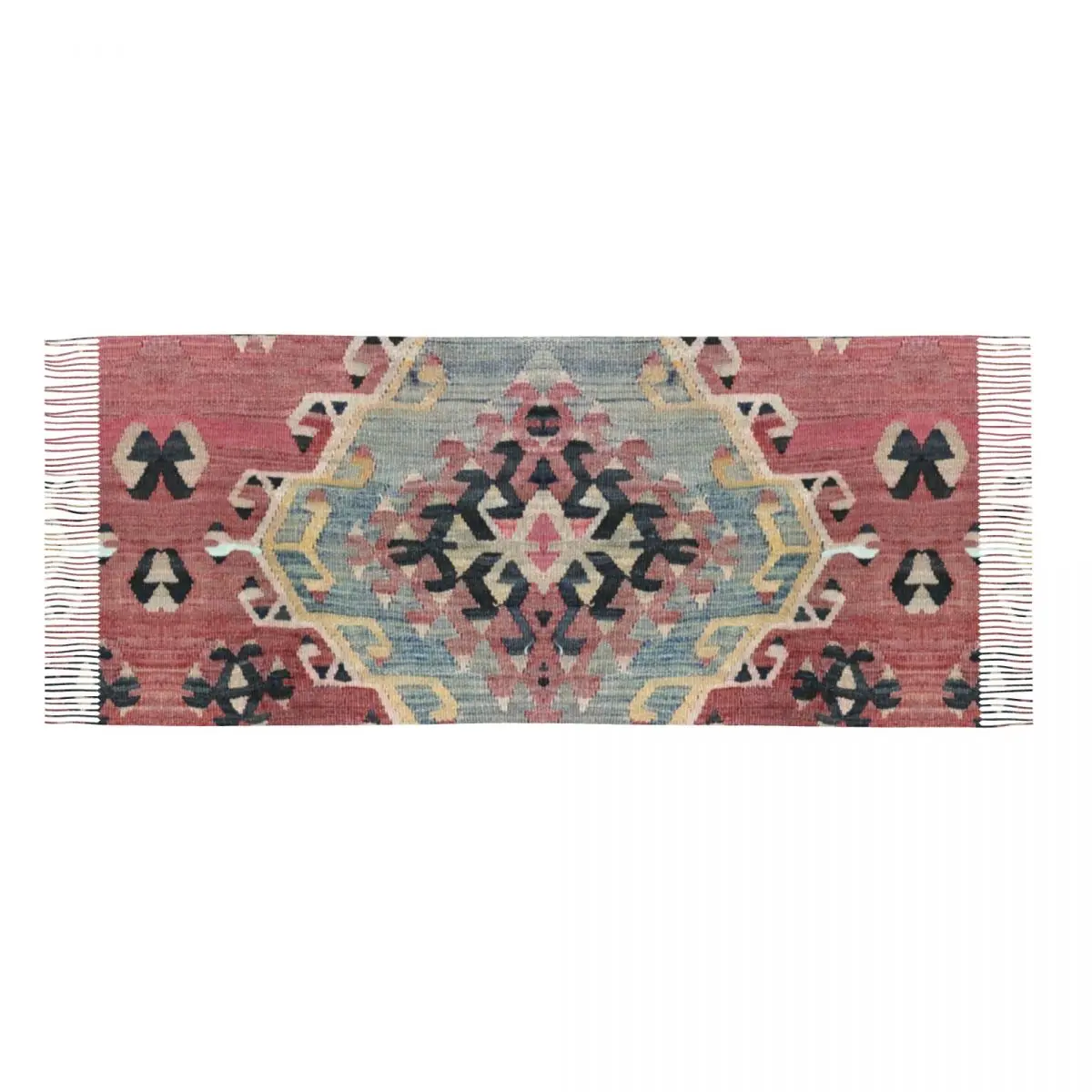 Bohemian Kilim Perzisch Tapijt Kwastje Sjaal Vrouwen Zachte Vintage Turkse Etnische Art Wrap Dames Winter Sjaals