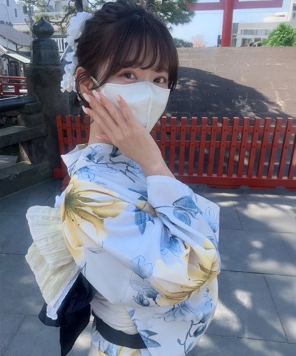 Nuevo Kimono amarillo con estampado de Magnolia, Batobe Sle para niñas, Fre y viento, Material japonés Sle Dr de poliéster, verano 2024