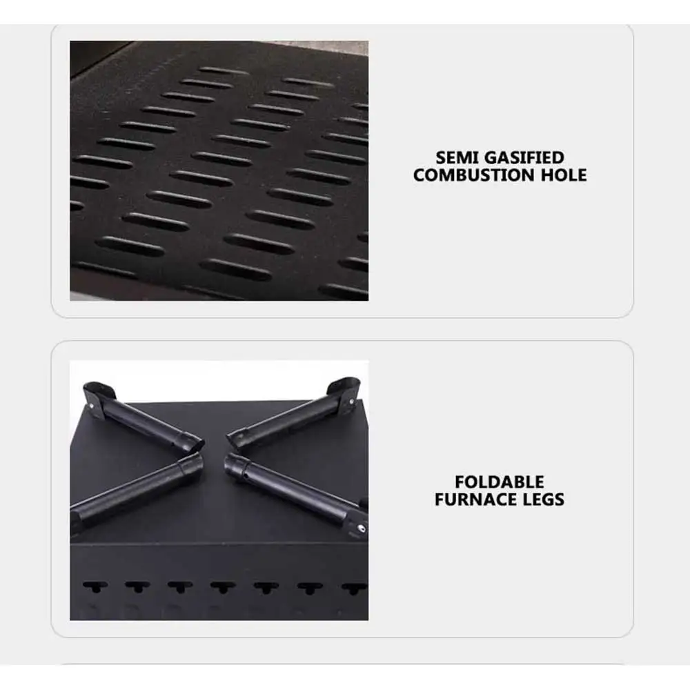 Portable Firewood Cooker Outdoor Cassette Stove Picnic Camping Cooking Machine Stove Estufa