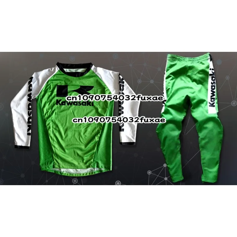 

Детский комплект из джерси и брюк Kawasaki для мотокросса 2026, комплект снаряжения для мотокросса, молодежный гоночный костюм для бездорожья