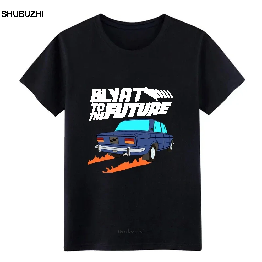 blyat to the fu ture t shirt printed Short Sleeve Round Collar Vintage Sunlight Humor summer Trend shirt